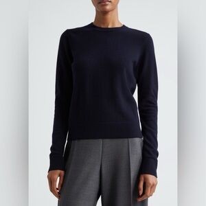 Vince Classic Crewneck Cashmere Sweater, Midnight Blue, M